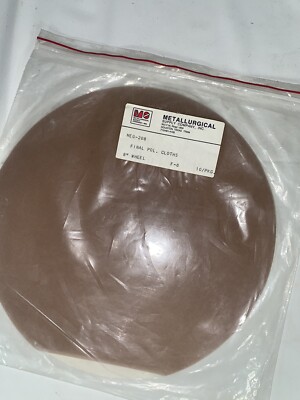 Metallurgical Supply Company Final Polishing Cloth, 8'' Wheel, MEG-208, F-8, 10