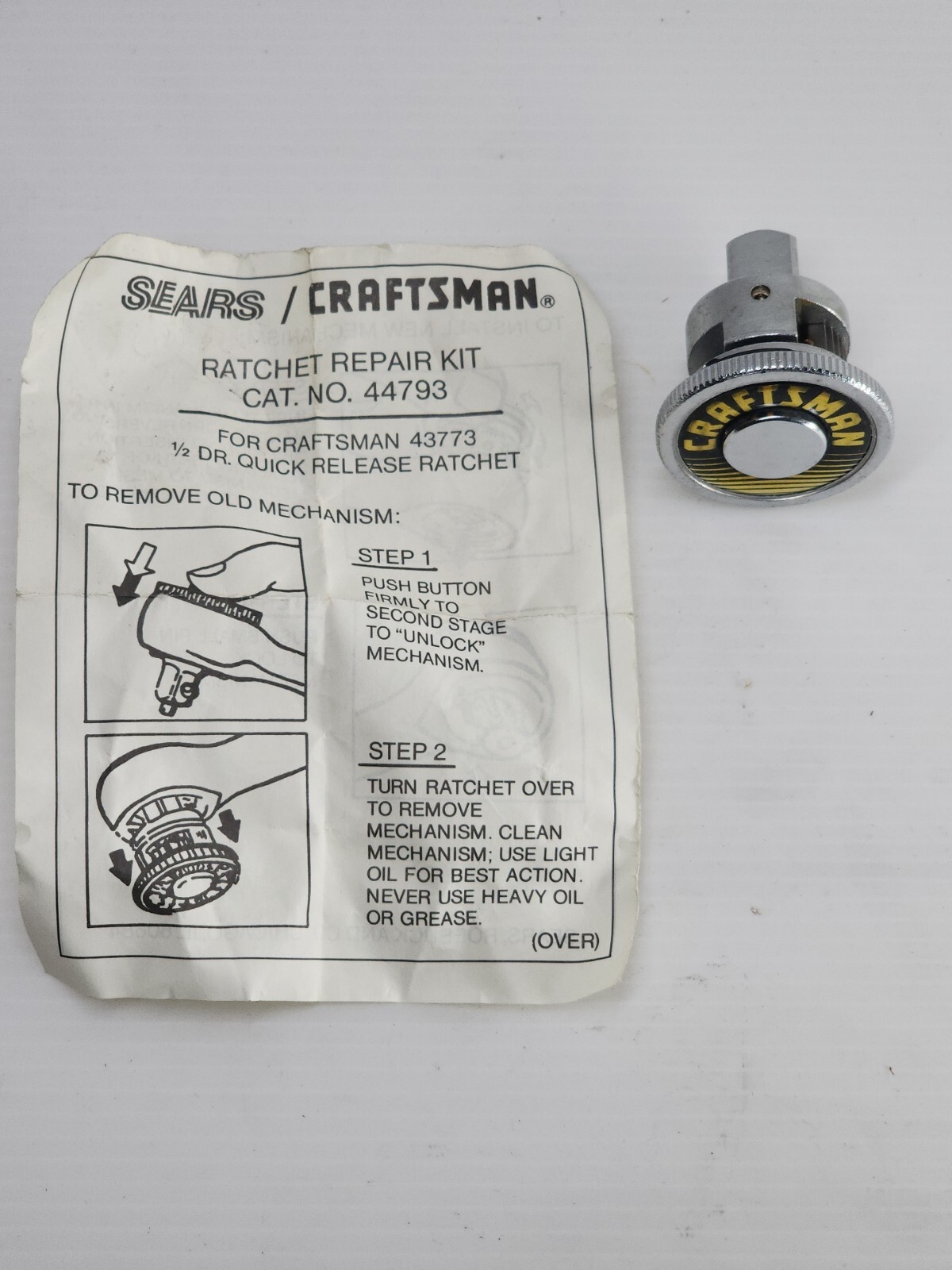 Craftsman Ratchet Repair Kit No. 44793. 1/2” Drive Quick Release