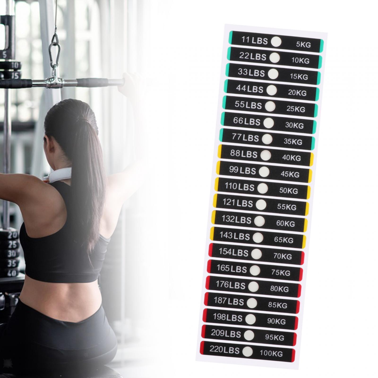 Weight Stack Labels 11-220lbs/5-100kg Number Stickers for Gym | eBay