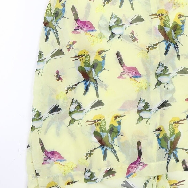 Select Womens Yellow Polyester Blend Button-Up Si… - image 12