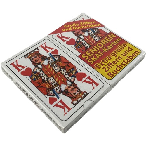 Set carte da gioco skat anziani carte 2x 32 fogli immagine francese - Foto 3 di 3