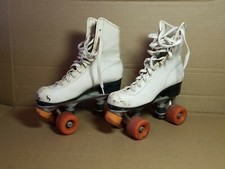 Vintage Roller Derby Roller Skates Women's Size 8 Classic White 28 Urethane