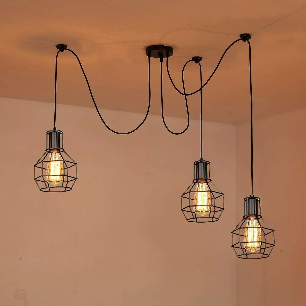 3 light spider pendant deals
