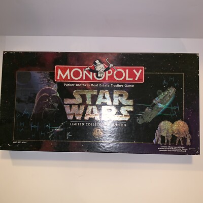 Vintage Star Wars Monopoly Game Guc Box Has Some Wear 1996 Parker Brothers E15