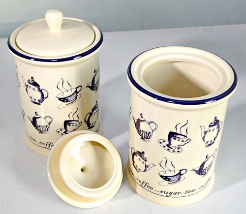 2x DMD David Mason Diseño “Blue Dresser” Botes Tarros de Almacenamiento - Tapas Selladas - Imagen 2 de 9