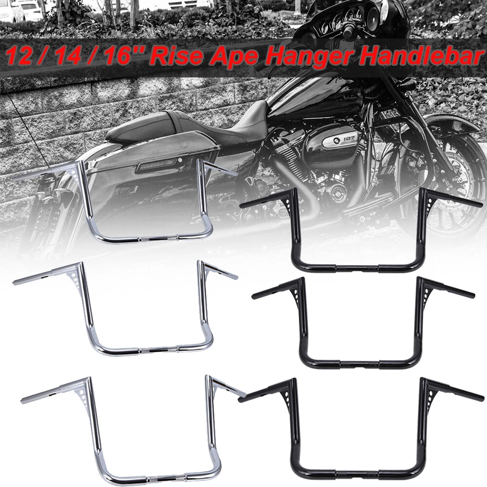 Manillar de 12" 14" 16" 18" para Harley Touring Electra Glide Foto 4 de 4
