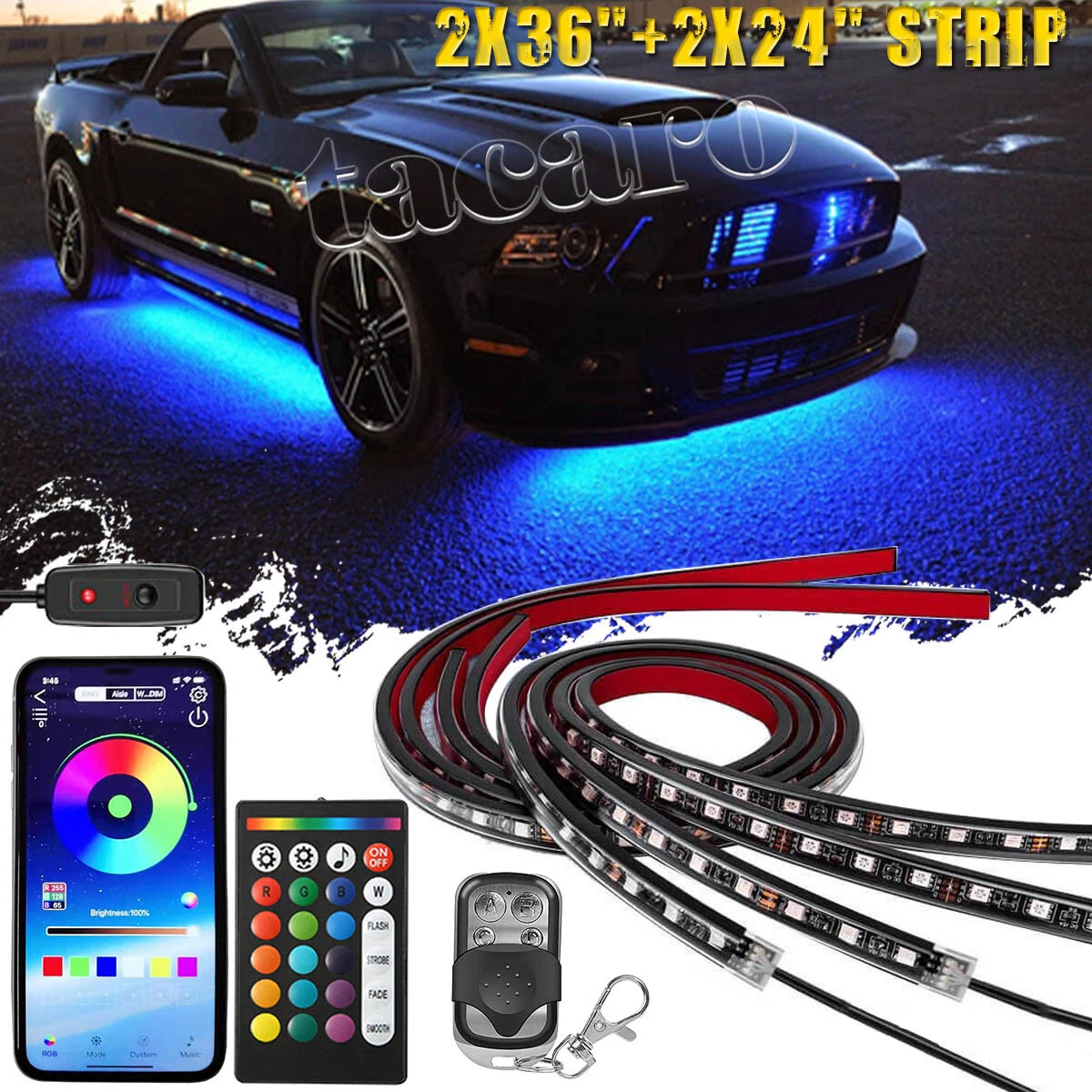 LEDGlow Million Color Wireless LED Car Underbody Lighting, 46 OFF