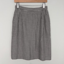 Brooks Brothers Size 10 Vintage Houndstooth Pencil Straight Skirt Career Preppy