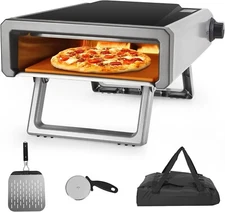 12" Pizza Oven Outdoor, Gas Pizza Oven for Kitchen & Camping