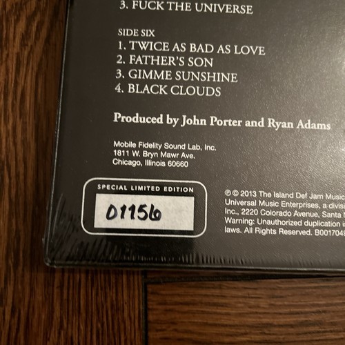 Love Is Hell by Ryan Adams (Vinyl, Feb-2014, 3 Discs, Mobile Fidelity Sound Lab) - Picture 3 of 5