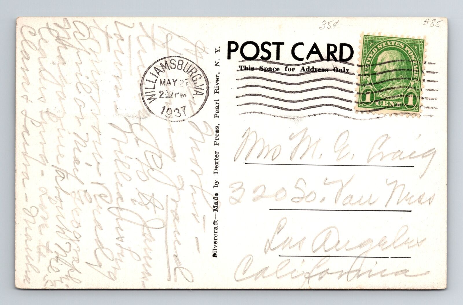 Yorktown VAVirginia, Nelson House, Exterior, Vintage Postcard Falak