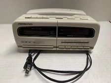 Tested Vtg Soundesign AM/FM Clock Radio Cassette Player Corded Phone 7553IVY