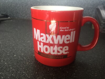 VINTAGE MAXWELL INSTANT HOUSE COFFEE MUG GOOD TO THE LAST DROP! RED Cup Classic