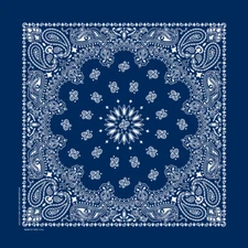 Carolina Creative Bandanna (Navy Blue) Paisley 35" x 35" Hav-A-Hank X-Large