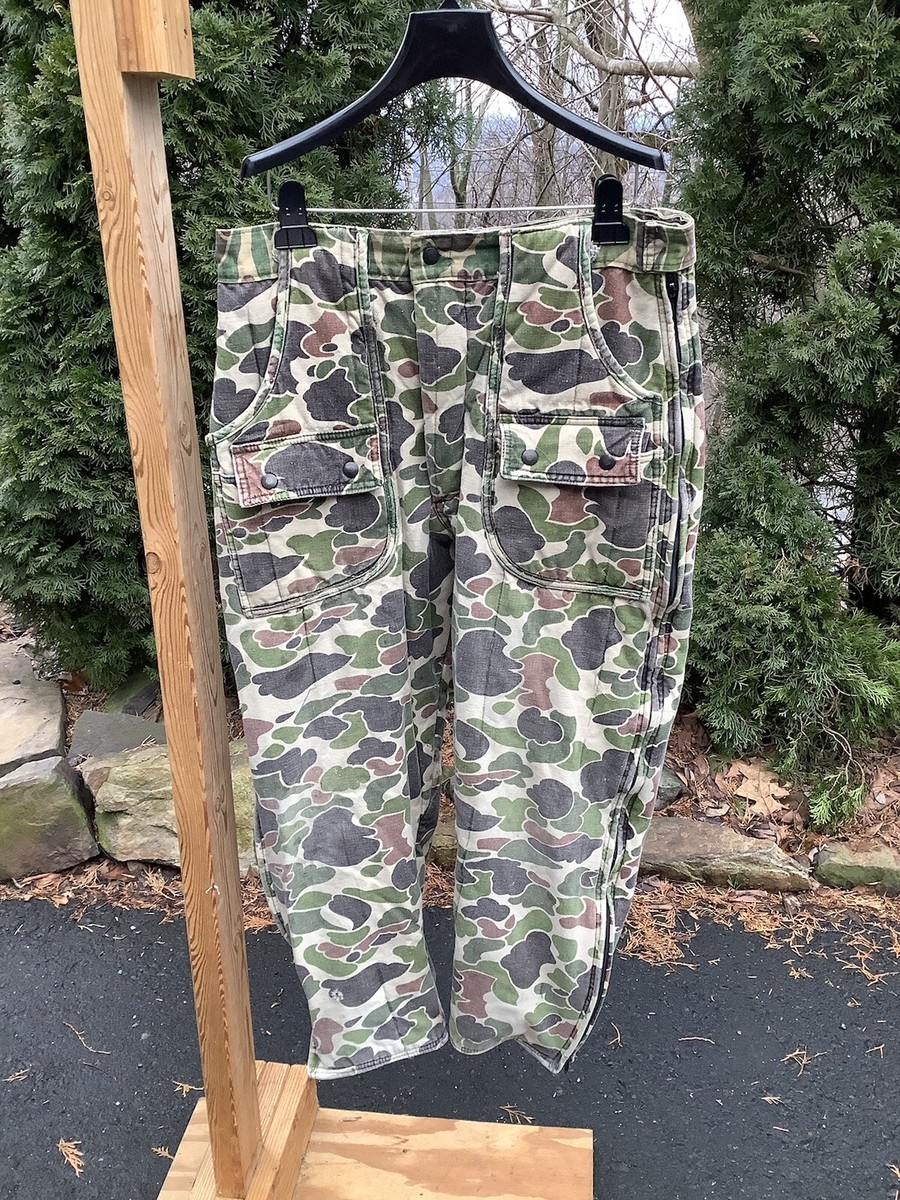Vtg! SafTbak Chiller Killer Camo Lined/Insulated Side Zip PANTS