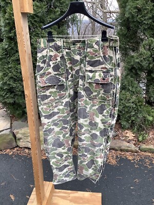 Vtg! SafTbak Chiller Killer Camo Lined/Insulated Side Zip PANTS