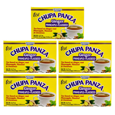 Chupa Panza Detox Ginger Tea 120 Day Te Chupa Panza English Version 5 BOXES!