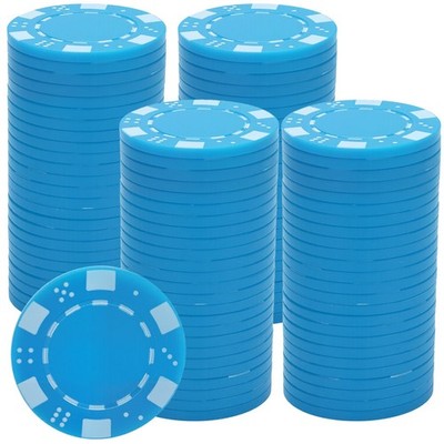 100 Pcs Plastic Poker Chips for Texas Hold'em, Blackjack, Poker Chips Set wit...