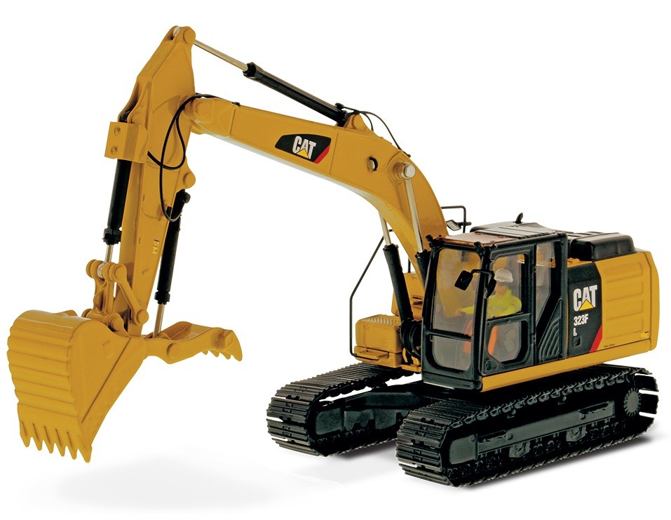 Pelle sur chenilles CATERPILLAR 323F L réplique de collection en métal moulé
