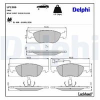 Bremsbelagsatz Scheibenbremse Delphi LP1586 FüR Punto 146 Delta Brava Lancia 145
