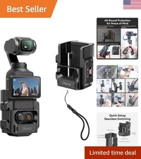 Versatile Aluminum Camera Mount for DJI Osmo Pocket 3 with Cold Shoe GoPro