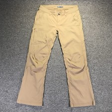 Prana Women Pants Size 10 Convertible Roll Up Hiking Camp Trail 28 Inseam Brown