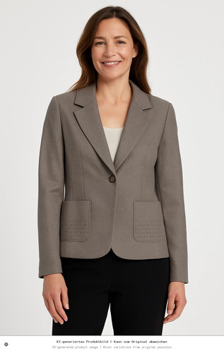 Escada Blazer Donna Grigio Lana Cashmere Elegante (IT 42, EU 38)