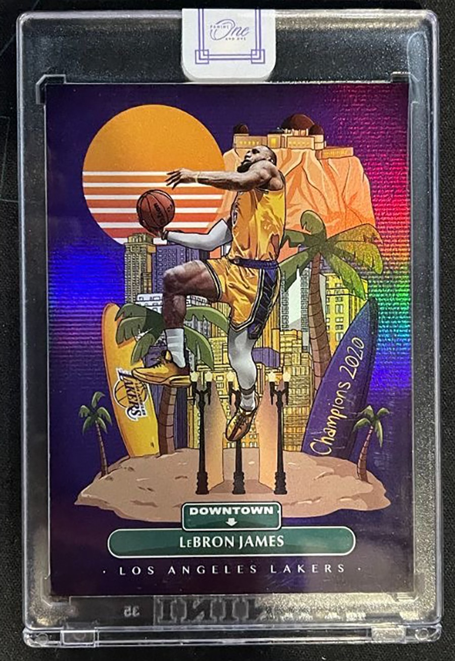 2021-22 Panini One and One LeBron James  Downtown #1 Case Hit SSP