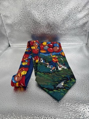 Vintage Children s Miracle Network Wear Ties Silk Necktie Balloon Boy Limited Ed