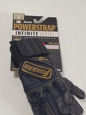 Guantes de Bateo Franklin Powerstrap Serie Infinite Negro Dorado - JUVENTUD Pequeños