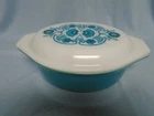 VTG Pyrex Blue Horizons Casserole Dish & Lid 1.5 Quart  #043