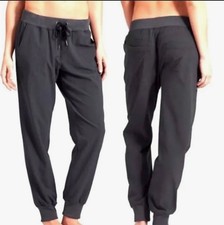 212 Athleta Women s City Joggers Black Lined Size 4 Drawstring