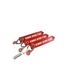 Lufthansa Mini Portachiavi Materiale Originale Remove Before Flight Set di 3