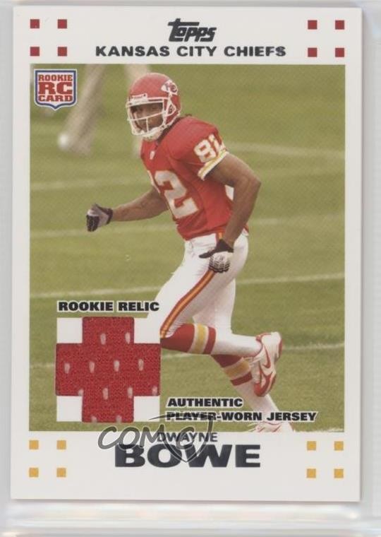 2007 Topps Exclusive Rookies Relics Dwayne Bowe #7 RC 4e8