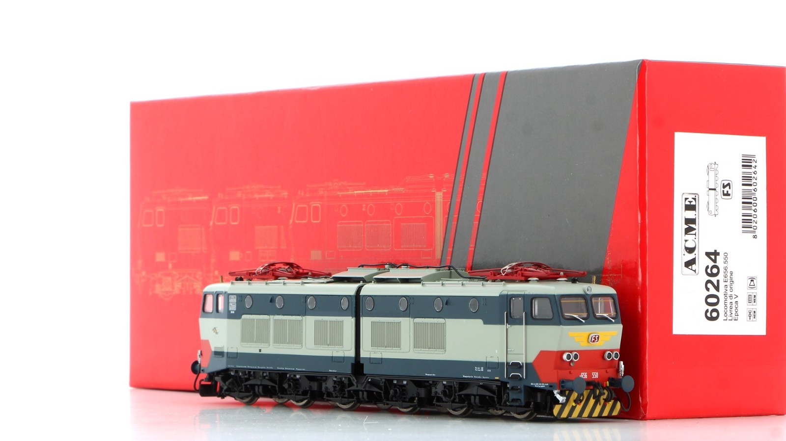 ACME 60264 Fifth Series E656 550 Electric Locomotive HO Blue/Grey DC