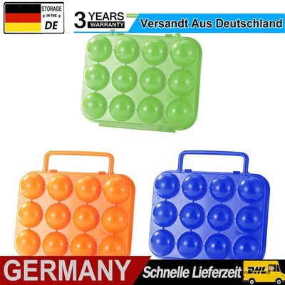 12 Grid Portable Outdoor Egg Storage Tray Egg Container for Picnic Hiking Travel