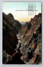 Gore Canyon CO-Colorado, Moffat Road Between Mountains, c1910, Vintage Postcard