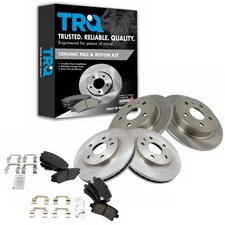 Disc Brake Kit-Ceramic Brake Pad and Rotor Kit TRQ BKA16494