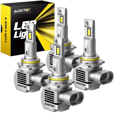 4X Auxito 9005+9006 LED Lamps Headlight High Low Beam Super Bright 60000LM Kit