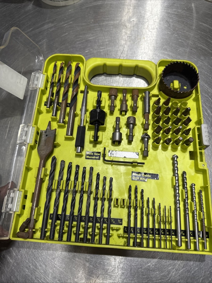 Ryobi A98601G 60 Piece Drill Bit Set Missing A Few And Some Has