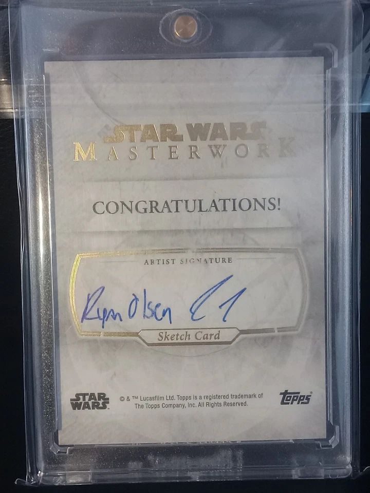 2019 Topps Star Wars Masterwork 1/1 Kylo Ren Sketch Card By Ryan Olsen Art - Image 3 of 3