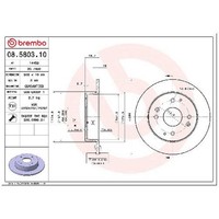 2X Bremsscheibe Hinten FüR Honda Accord CB CD CE CF 90 Bis 98 Brembo F20A8 F18A3