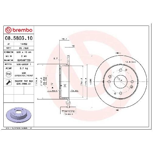 2X Bremsscheibe Hinten FüR Honda Accord CB CD CE CF 90 Bis 98 Brembo F20A8 F18A3-image