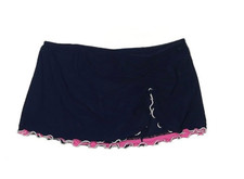 PROFILE BY GOTTEX Tricolor Ruffled Tankini Bottom - Swim Skirt Navy Blue Pink 8