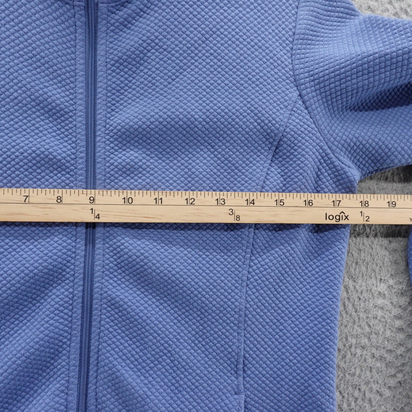 Walter Hagen Womens Clubhouse Full Zip Jacket Mid Blue Textured Small NEW