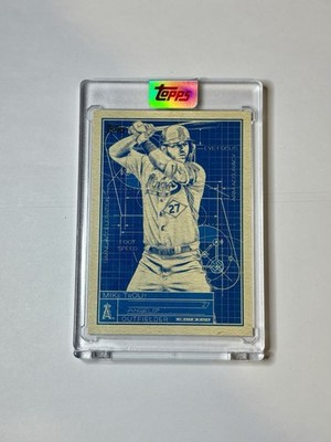 Mike Trout Blueprint Display Topps Rare Refractor - Angels - Investment Encased