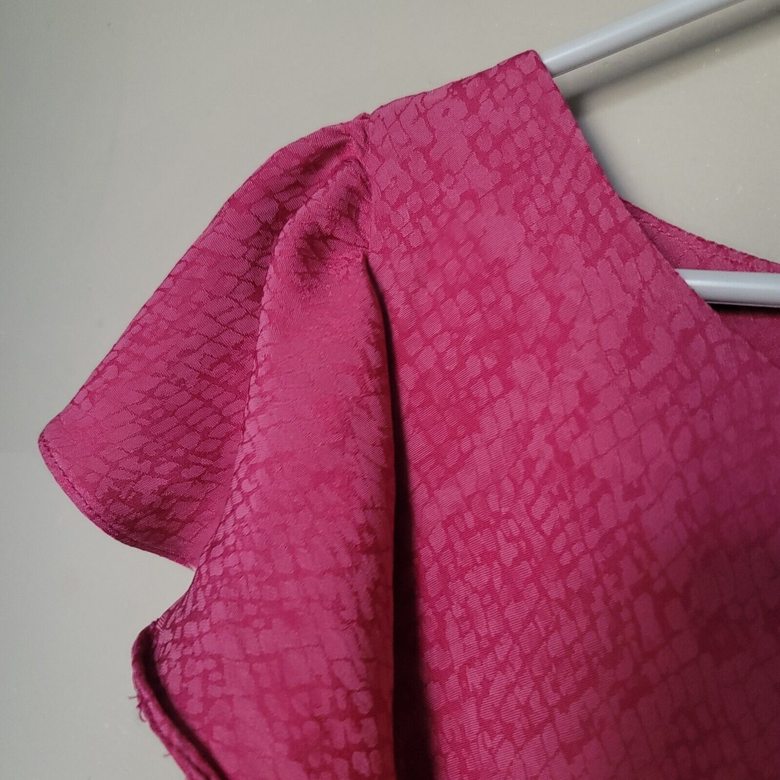 Koch Women's Pink Python Print Flutter Sleeve Sco… - image 4