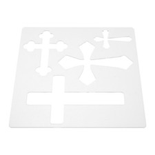 Reusable Acrylic Cross Shaped Router Template for Woodworking and DIY Carving