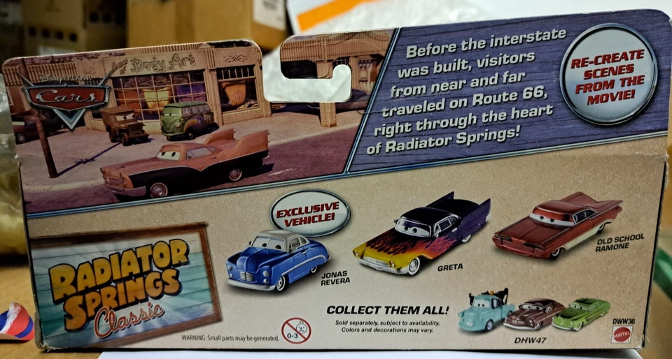 CARS - HOMETOWN RADIATOR SPRINGS JONAS REVERA GRETA RAMONE - Mattel Disney Pixar - Immagine 3 di 3