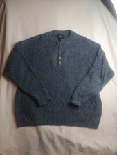 RedHead Henley Sweater Mens Large Blue Chunky...